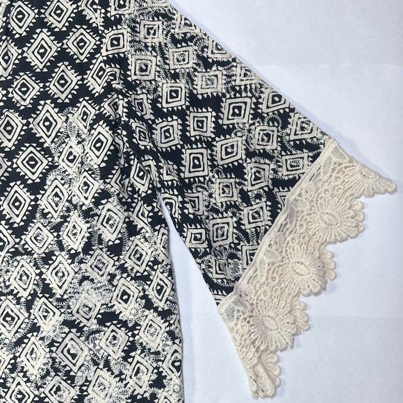 NWT 2pc Anthropologie XL Solitaire BoHo Geometric Kimono Jacket Cardigan Shorts - Picture 8 of 10